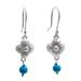 Taxco Violets,'Sterling Silver and Turquoise Bead Earrings From Taxco'