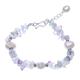 Mellow Night,'Cultured Freshwater Pearl and Fluorite Beaded Bracelet'