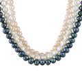 Pastel Halo,'Three Strand Cultured Pearl Necklace from Thailand'