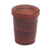 Leather dice cup and dice set, 'Nazca Spider'