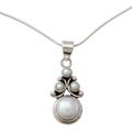 'Angel Tree' - Bridal Pearl Necklace in Sterling Silver from India