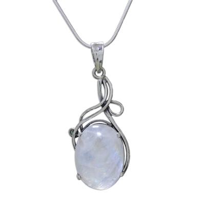 'Flirt' - Fair Trade Sterling Silver and Moonstone Necklace