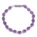 Royal Magic,'Handcrafted Amethyst Tennis Style Bracelet from India'