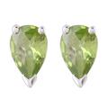 Verdant Gleam,'Faceted Peridot Stud Earrings Crafted in India'