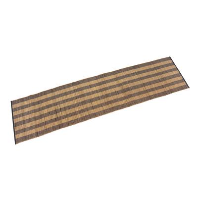Warm Stripes,'Handcrafted Cotton Blend Table Runner with Striped Pattern'