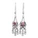 Garnet and Sterling Silver Chandelier Earrings from India 'Delightful Dangle'