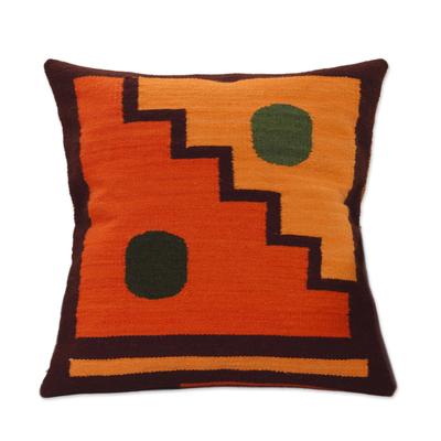 Sun and Moon,'Geometric Wool Cushion Cover'