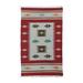 Crimson Elegance,'3 by 5 Foot Handwoven Crimson Wool Dhurrie Rug from India'