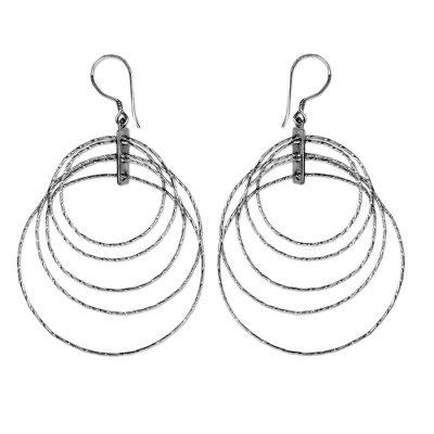 'Forever' - Unique Sterling Silver Dangle Earrings