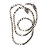 Men's sterling silver chain necklace, 'Silver Sleek'