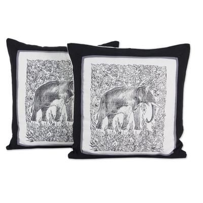 Elephant,'Artisan Crafted Cotton Elephant Cushion ...