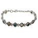 Bollywood Feast,'India Sterling Silver Tennis Bracelet with Citrine'