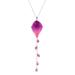 Bloom Balloon in Fuchsia,'Sterling Silver and Orchid Petal Pendant Necklace'