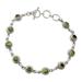 Petite Flowers,'Sterling Silver Peridot and Composite Turquoise Bracelet'