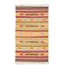 Delhi Colors,'Chevron Pattern Wool Area Rug from India (3x5)'