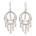 Gracious Lady,'Pearl chandelier earrings'