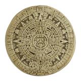 Ceramic plaque, 'Small Beige Aztec Calendar'