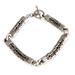 Hand in Hand,'Men's Sterling Silver Chain Bracelet'