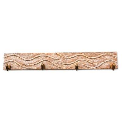 Dolphin Beach,'Whitewashed Wood Coat or Key Rack with Dolphin Hooks'