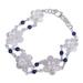 Garlands,'Sterling Silver Filigree and Lapis Lazuli Bracelet'