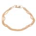 Gold Royalty,'21k Gold Plated Sterling Silver Chain Bracelet from Peru'