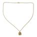 Gold vermeil citrine pendant necklace, 'Modern Charm'