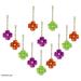 Sparkling Petals,'Beadwork ornaments (Set of 12)'