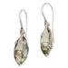 Nepenthes in Green,'Checkerboard Faceted Prasiolite Drop Earrings'