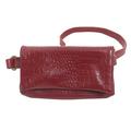 Cool Carrier in Red Croco,'Hand Crafted Leather Crocodile Texture Waist Bag'