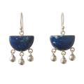 'Beautiful Universe' - Sterling Silver Dangle Lapis Lazuli Earrings