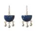 'Beautiful Universe' - Sterling Silver Dangle Lapis Lazuli Earrings