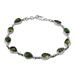 Sunny Drops in Green,'Peridot Composite Turquoise Link Bracelet from India'