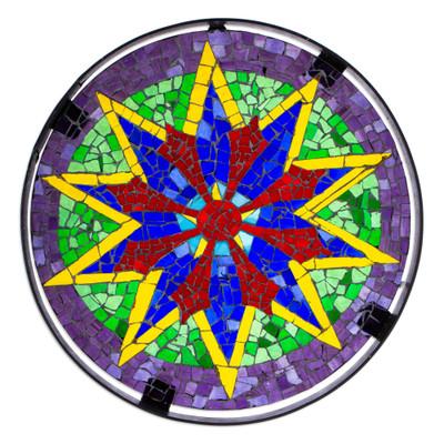 Star of Hope,'Multicolored Glass Star Mosaic'