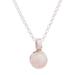 Peach Bloom,'Peach Cultured Pearl and Sterling Silver Pendant Necklace'