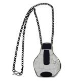 Mosaic,'Ceramic and Agate Pendant Necklace with Rhodium-Plated Chain'