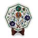 Floral Exhibition,'Multicolored Marble Inlay Decorative Plate from India'