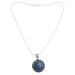 Sky Over Varkala,'India Jewelry Sterling Silver and Lapis Lazuli Necklace'