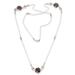 Barabay Kites,'Sterling Silver Necklace with Smoky Quartz and Peridot'