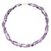 'Handmade Beaded Amethyst 38-Inch Long Statement Necklace'