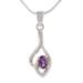 'Glorious Bud' - Unique Sterling Silver and Amethyst Pendant Necklace