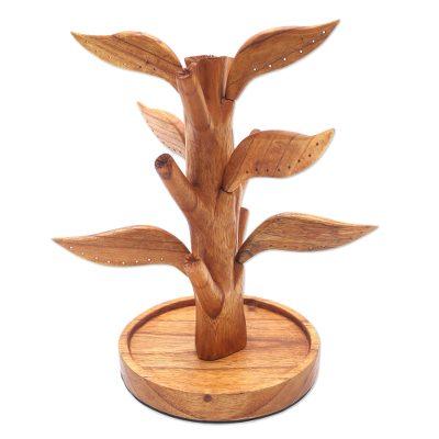 Reserved Tree,'Hand Carved Wood Tree Jewelry Stand'