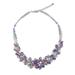 Elegant Flora,'Amethyst and Cultured Pearl Beaded Necklace from Thailand'