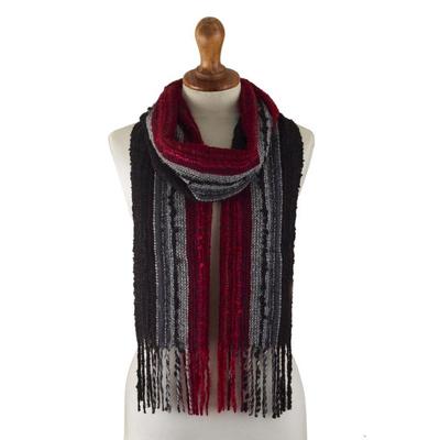 Crimson Road,'Crimson Grey and Black Scarf'