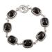 'Enchantment' - Sterling Silver and Onyx Link Bracelet