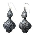 'Forest Shadow' - Sterling Silver Drop Earrings from India