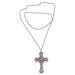 Purity Cross,'Moonstone and Sterling Silver Cross Necklace from Bali'