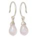 'Dewdrops' - Hand Made Sterling Sivler and Rose Quartz Dangle Earrings