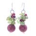 Berry Lover,'Colorful Multi-Gemstone Cluster Dangle Earrings'