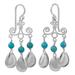 'Sterling Silver Calcite Chandelier Earrings from Thailand'