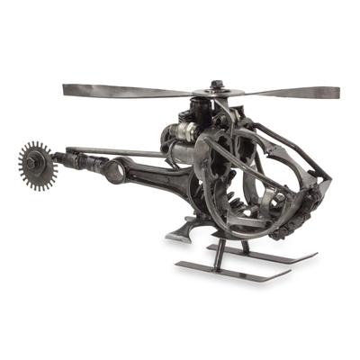 Upcycled auto part sculpture, 'Helicopter'